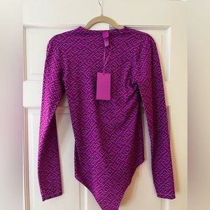 FENDI X SKIMS MOCK NECK LONG SLEEVE BODYSUIT